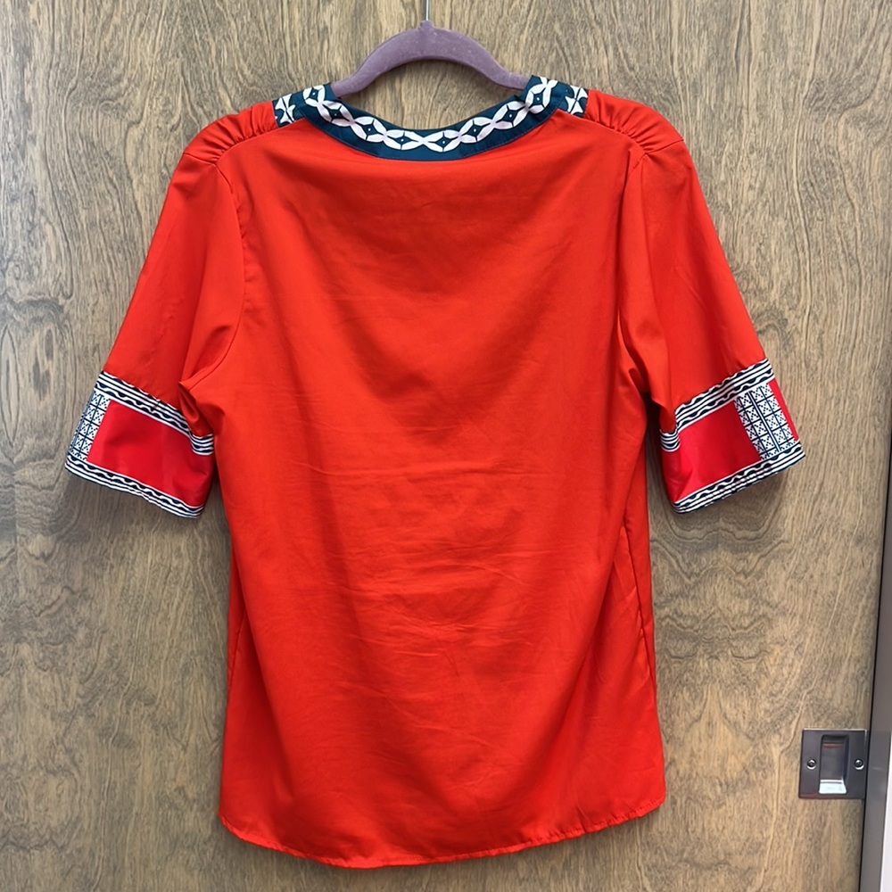 Red silk top - Picture 2 of 2